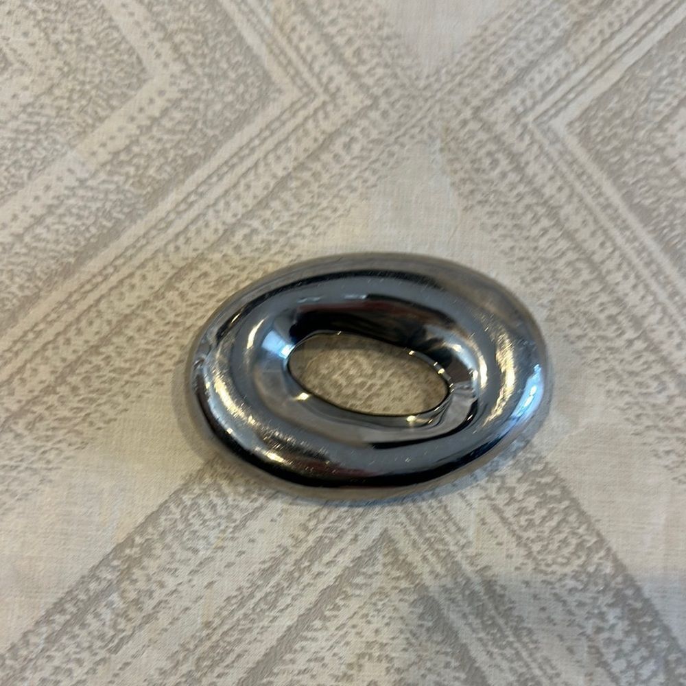 Nambe Stainless Steel Circle Baby Rattle